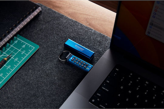 Kingston IronKey Keypad 200C 256GB USB 3.2 Stick με σύνδεση USB-C Μπλε - Image 10