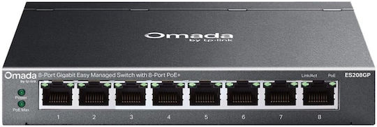 TP-LINK ES208GP Managed L2 PoE Switch με 8 Θύρες Gigabit (1Gbps) Ethernet - Image 2