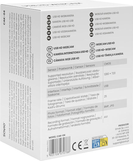 Savio CAK-04 Web Camera HD 720p - Image 4