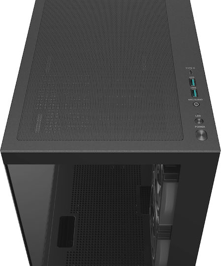 Deepcool CG380 3F Midi Tower Κουτί Υπολογιστή με Πλαϊνό Παράθυρο και ARGB Φωτισμό Μαύρο - Image 7
