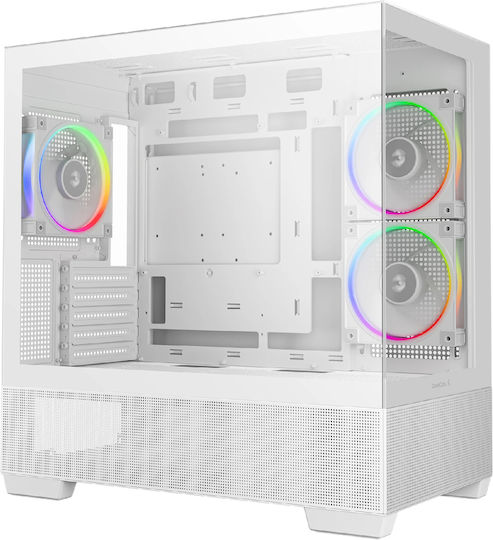 Deepcool CG380 3F Midi Tower Κουτί Υπολογιστή με Πλαϊνό Παράθυρο και ARGB Φωτισμό Λευκό - Image 3