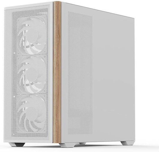 Aerocool D301A V2 Gaming Mini Tower Κουτί Υπολογιστή με Πλαϊνό Παράθυρο και RGB Φωτισμό Λευκό - Image 6