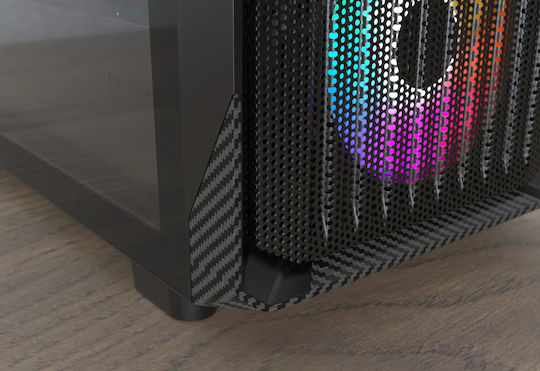 Montech X5M Gaming Mini Tower Κουτί Υπολογιστή με Πλαϊνό Παράθυρο και ARGB Φωτισμό Λευκό - Image 9