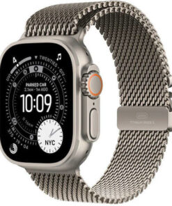 Apple Watch Ultra 3 Titanium 49mm Αδιάβροχο με eSIM και Παλμογράφο (Natural Titanium Case with Natural Titanium Milanese Loop - Medium)