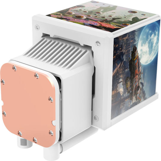 Thermaltake MINECUBE 360 Ultra AIO Υδρόψυξη Επεξεργαστή Τριπλού Ανεμιστήρα 120mm για Socket AM4/AM5/1700/1200/115x με ARGB Φωτισμό Λευκή - Image 2
