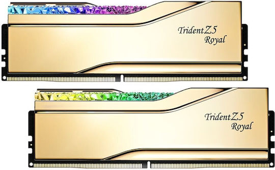 G.Skill Trident Z5 Royal Neo RGB DDR5 32GB RAM με Modules και Ταχύτητα 6000 για Desktop F5-6000J2836G16GX2-TR5G - Image 3