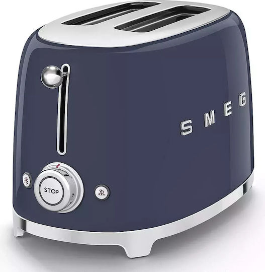 Smeg TSF01NBEU Φρυγανιέρα 2 Θέσεων 950W Μπλε