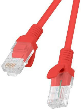 Lanberg U/UTP Cat.6 Καλώδιο Δικτύου Ethernet 2m Κόκκινο 10τμχ PCU6-20CC-0200-R
