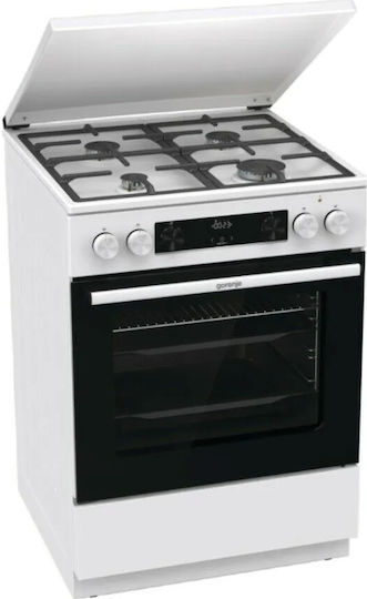 Gorenje GK6C5WF Κουζίνα 71lt με Εστίες Υγραερίου Π60εκ. Λευκή