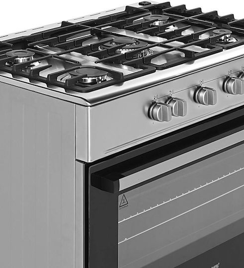 Ravanson KWGE-K90A Κουζίνα 110lt με Εστίες Υγραερίου Π90εκ. Inox - Image 3