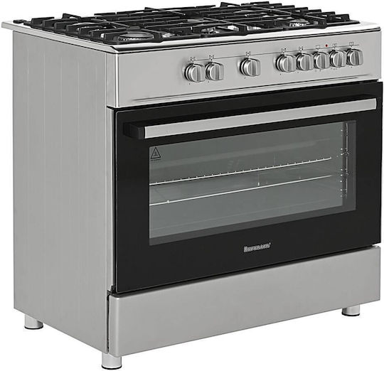 Ravanson KWGE-K90A Κουζίνα 110lt με Εστίες Υγραερίου Π90εκ. Inox - Image 7