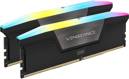 Corsair Vengeance RGB DDR5 32GB RAM με 2x16GB Modules και Ταχύτητα 6000 για Desktop cmh32gx5m2b6000z38 - Image 2