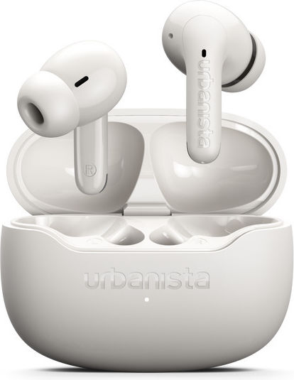Urbanista Palermo In-ear Bluetooth Handsfree Ακουστικά με Αντοχή στον Ιδρώτα και Θήκη Φόρτισης Λευκά