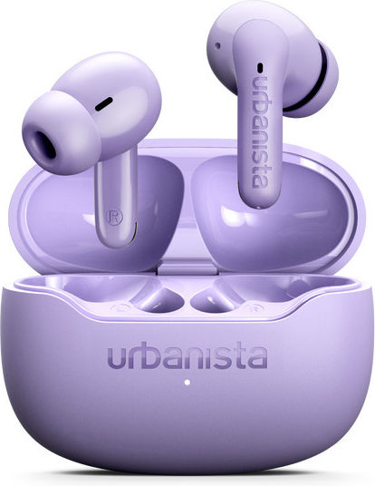 Urbanista Palermo In-ear Bluetooth Handsfree Ακουστικά με Αντοχή στον Ιδρώτα και Θήκη Φόρτισης Μωβ