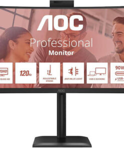 AOC CU34E4CW Ultrawide VA HDR Curved Monitor 34" QHD 3440x1440 με Χρόνο Απόκρισης 4ms GTG
