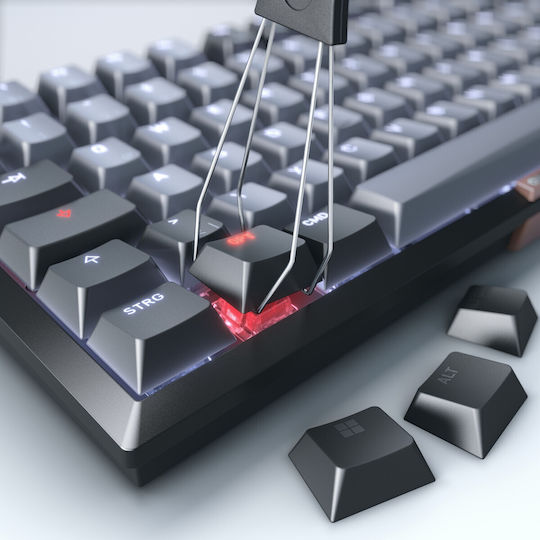 Cherry TAS KW 300 MX Ασύρματο Gaming Πληκτρολόγιο 75% με RGB φωτισμό (Αγγλικό US) Γκρι - Image 5