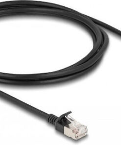 DeLock S/FTP Cat.6a Καλώδιο Δικτύου Ethernet 2m Μαύρο 1τμχ