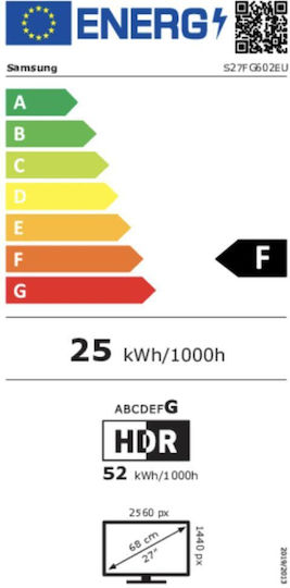 Samsung Odyssey G6 IPS Gaming Monitor 27" QHD 2560x1440 με Χρόνο Απόκρισης 1ms GTG - Image 2