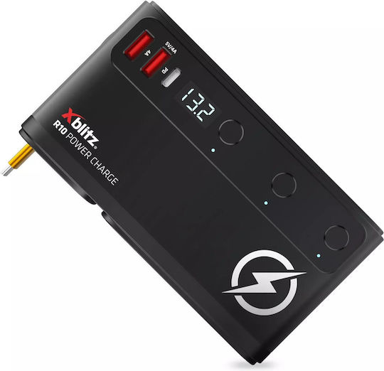 Xblitz Φορτιστής Αυτοκινήτου με Θύρες: 3xUSB 1xType-C 3xΑναπτήρα Μαύρο Χρώμα - Image 3