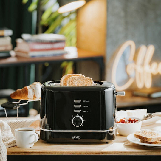 Adler AD 3224b Φρυγανιέρα 2 Θέσεων 850W Μαύρη - Image 4