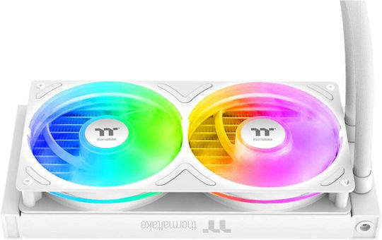 Thermaltake TH240 V3 ARGB Sync AIO Υδρόψυξη Επεξεργαστή Διπλού Ανεμιστήρα 120mm για Socket AM4/AM5/1700/1200/115x Λευκή - Image 4
