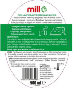 Alternative view of Mill Alpinic Ironing Aid Liquid Spray 500 Ml