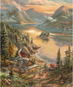 Alternative view of Puzzle 2D Splendour on the lakeshore 500pcs 59710