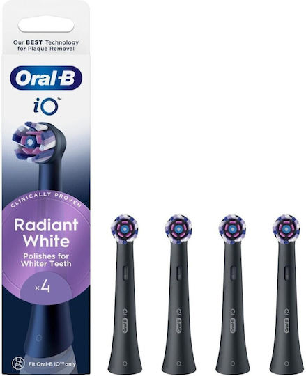 Oral-b Io Radiant Black Electric Toothbrush Replacement Heads 4 Pieces - Image 2