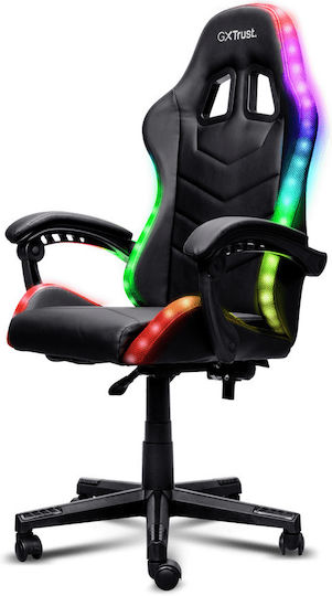 Trust GXT704 Καρέκλα Gaming Δερματίνης με RGB Φωτισμό Μαύρη