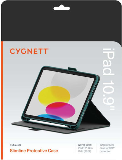Cygnett Folio Case Ipad 11" 10.9" Tekview Slimline Model 360° Protection Turquoise - Image 5