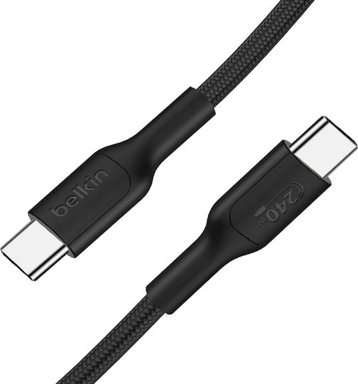 Belkin Braided USB 2.0 Cable USB-C male - USB-C 240W Μαύρο 1m CAB025HQ1MBK - Image 5