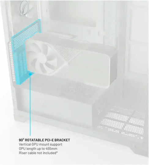 Valkyrie VK02 Lite Midi Tower Κουτί Υπολογιστή με Πλαϊνό Παράθυρο Λευκό - Image 5
