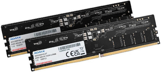 Adata DDR5 32GB RAM με 2x16GB Modules και Ταχύτητα 5600 για Desktop AD5U560016G-DT - Image 2