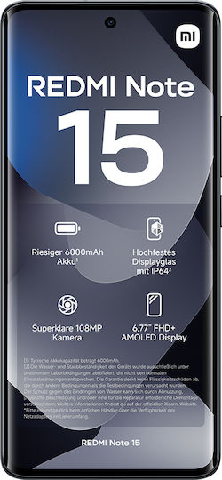 Xiaomi Redmi Note 15 4G NFC Dual SIM (8/256GB) Μαύρο - Image 10