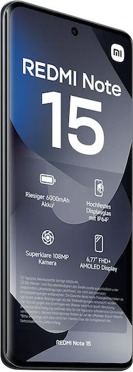 Xiaomi Redmi Note 15 4G NFC Dual SIM (8/256GB) Μαύρο - Image 7