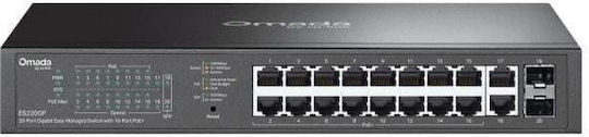 TP-LINK Omada ES220GP Managed PoE+ Switch με 18 Θύρες Gigabit (1Gbps) Ethernet και 2 SFP Θύρες - Image 2