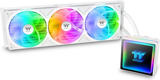 Thermaltake TH360 V3 ARGB Sync AIO Υδρόψυξη Επεξεργαστή Τριπλού Ανεμιστήρα 120mm για Socket AM4/AM5/1700/1200/115x Λευκή