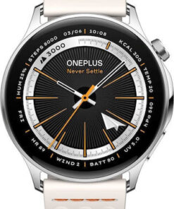 OnePlus Watch Lite Stainless Steel 45mm Αδιάβροχο με Παλμογράφο (Ασημί)