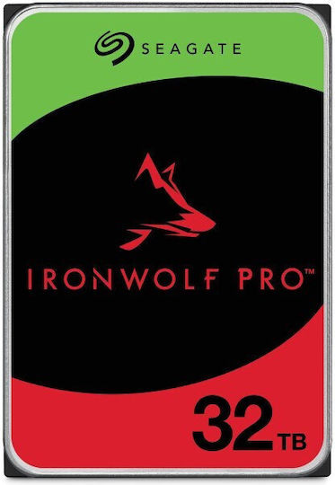 Seagate Ironwolf Pro 32TB HDD Σκληρός Δίσκος 3.5" SATA III 7200rpm με 512MB Cache για NAS ST32000NT000