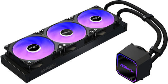 ASRock Pro 360 ARGB Υδρόψυξη Επεξεργαστή Τριπλού Ανεμιστήρα 120mm για Socket AM4/AM5/1700 - Image 4