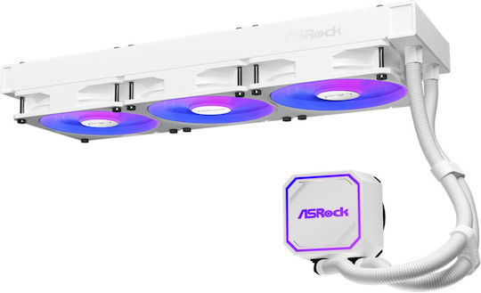 ASRock Pro White 360 ARGB Υδρόψυξη Επεξεργαστή Τριπλού Ανεμιστήρα 120mm για Socket AM4/AM5/1700 Λευκή - Image 5