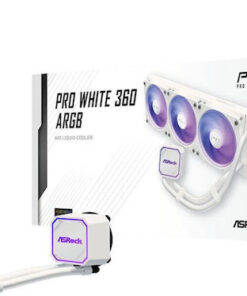 Alternative view of ASRock Pro White 360 ARGB Υδρόψυξη Επεξεργαστή Τριπλού Ανεμιστήρα 120mm για Socket AM4/AM5/1700 Λευκή