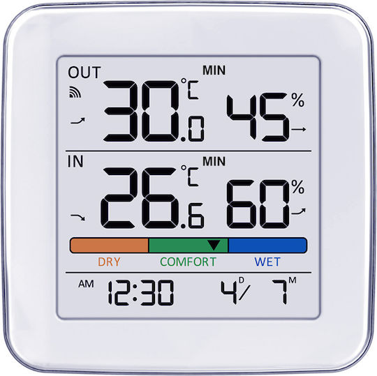 Green Blue GB169 Ασύρματος Μετεωρολογικός Σταθμός Ψηφιακός Επιτραπέζιος - Image 10