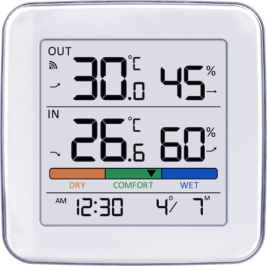 Green Blue GB169 Ασύρματος Μετεωρολογικός Σταθμός Ψηφιακός Επιτραπέζιος - Image 12