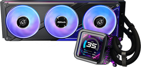 ASRock Phantom Gaming 360 LCD Υδρόψυξη Επεξεργαστή Τριπλού Ανεμιστήρα 120mm για Socket AM4/AM5/1700 με ARGB Φωτισμό - Image 4