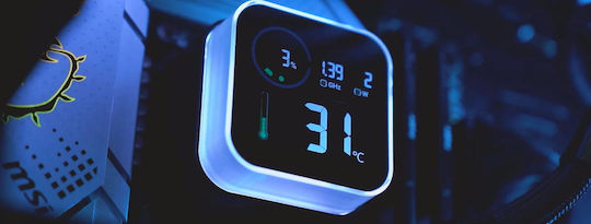 Deepcool LQ240 WH Υδρόψυξη Επεξεργαστή Μονού Ανεμιστήρα 120mm με ARGB Φωτισμό Λευκή - Image 2