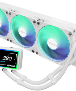 ASRock Challenger 360 Digital Υδρόψυξη Επεξεργαστή Τριπλού Ανεμιστήρα 120mm για Socket AM4/AM5/1700 με ARGB Φωτισμό Λευκή