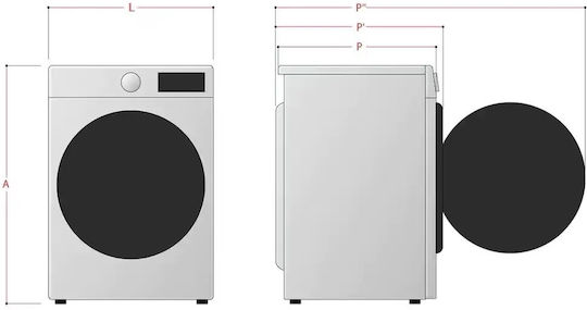 LG Πλυντήριο Ρούχων 9kg με Τεχνολογία Ατμού 1400 Στροφών F4NX1009NWB - Image 2