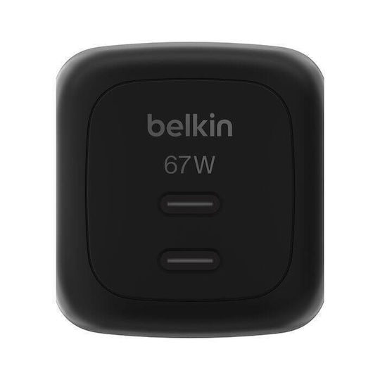 Belkin Φορτιστής Χωρίς Καλώδιο GaN με 2 Θύρες USB-C 37W Power Delivery Μαύρος (WCH020KQBK) - Image 3