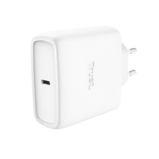 Trust Φορτιστής Χωρίς Καλώδιο GaN με Θύρα USB-C 65W Λευκός (Maxo)